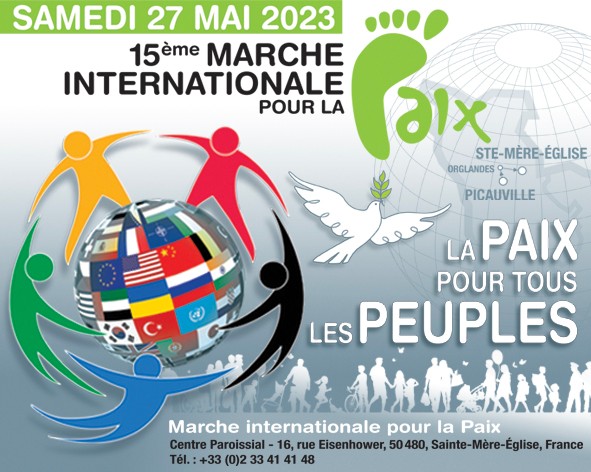 15ème Marche internationale pour la Paix le 27 Mai 2023  à SAINTE-MERE-EGLISE